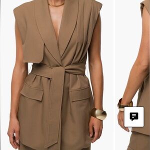 JLUXLABEL Jeanie Belted Vest-Small